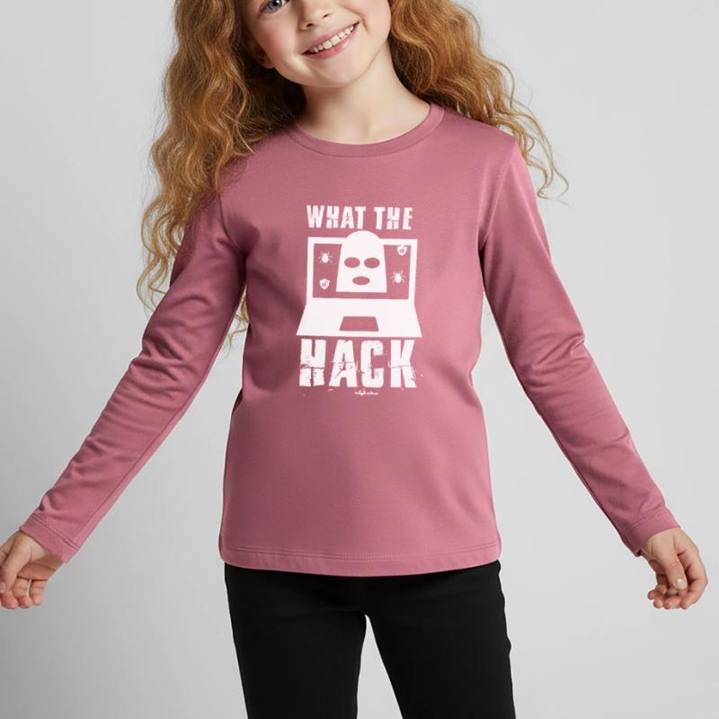 Lustig, was der Hack Hacker oder Computer Geek Geschenk Kinder Premium Bio Langarmshirt