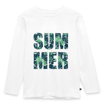 été - T-shirt manches longues Premium Enfant - blanc - Devant - AI Model Kid Female (0cm)