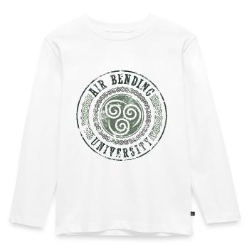 Air bending university - Kids' Premium Longsleeve Shirt - white - Front - AI Model Kid Female (0cm)
