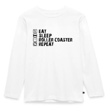 Achterbahn Freizeitpark Rollercoaster Geschenkidee - Kinder Premium Bio Langarmshirt - Weiß - Vorne - AI Model Kid Female (0cm)