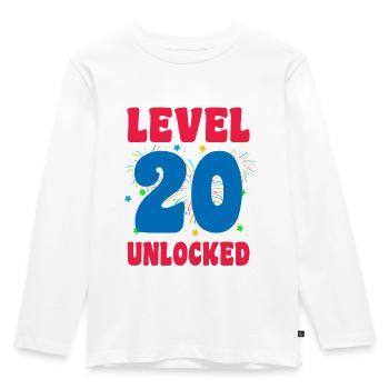 Happy birthday, 20 years old - Kids' Premium Longsleeve Shirt - white - Front - AI Model Kid Female (0cm)