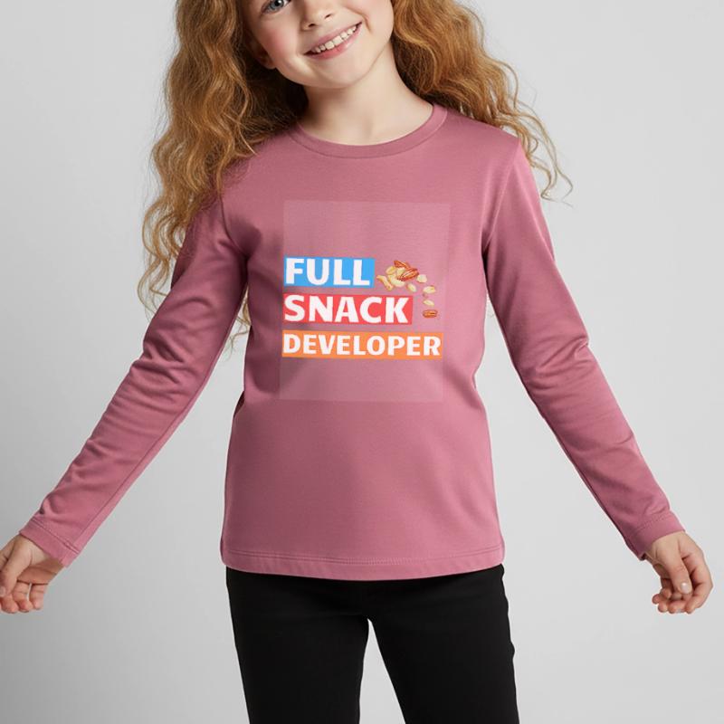 FULL SNACK DEVELOPER - DEVELOPER PUN Kids' Premium Longsleeve Shirt