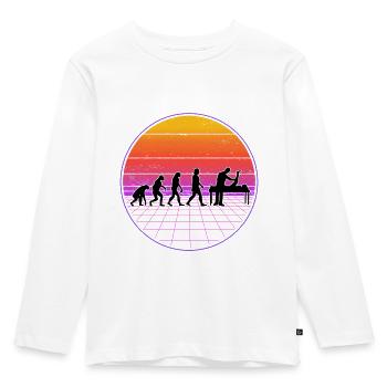 Physiotherapist Evolution Vaporwave Physio - Kids' Premium Longsleeve Shirt - white - Front - AI Model Kid Female (0cm)