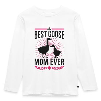 Best Goose Mom Ever Goose Goose Goose Breeder - Kids' Premium Longsleeve Shirt - white - Front - AI Model Kid Female (0cm)