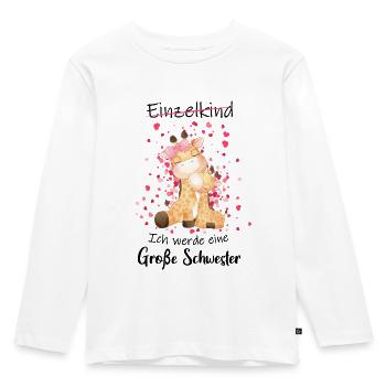 Einzelkind Tochter Ich Werde Große Schwester 2022 - Kinder Premium Bio Langarmshirt - Weiß - Vorne - AI Model Kid Female (0cm)