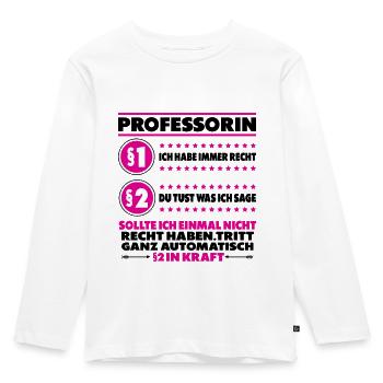 Professorin Lustige Sprüche Witzig Dankeschön - Kinder Premium Bio Langarmshirt - Weiß - Vorne - AI Model Kid Female (0cm)