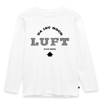Da ist noch Luft nach oben - Kinder Premium Bio Langarmshirt - Weiß - Vorne - AI Model Kid Female (0cm)
