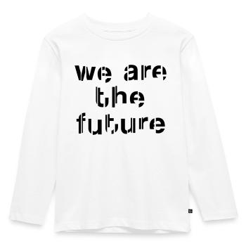Quote - Kids' Premium Longsleeve Shirt - white - Front - AI Model Kid Female (0cm)