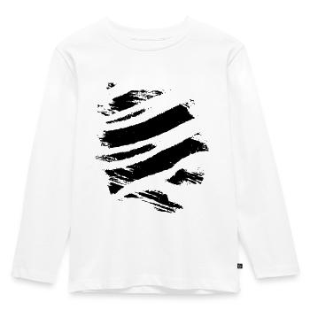 Zebrastreifen Muster - Kinder Premium Bio Langarmshirt - Weiß - Vorne - AI Model Kid Female (0cm)