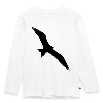 Bird, seagull - Kids' Premium Longsleeve Shirt - white - Front - AI Model Kid Female (0cm)