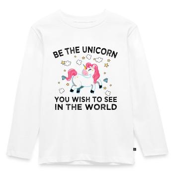 unicorn unicorn unicorn troupe unicorn squad uni - Kids' Premium Longsleeve Shirt - white - Front - AI Model Kid Female (0cm)