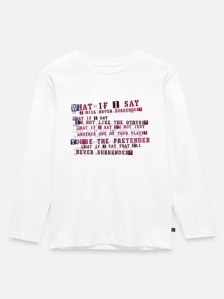 Der Prätendent - Kinder Premium Bio Langarmshirt - Weiß