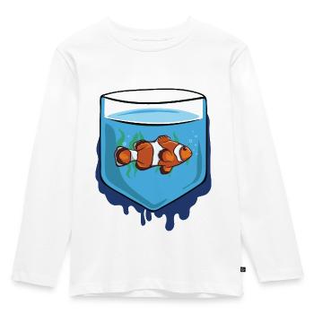 FISCH - Kinder Premium Bio Langarmshirt - Weiß - Vorne - AI Model Kid Female (0cm)