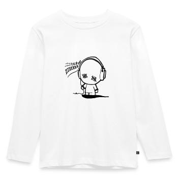 Music Man - Kinder Premium Bio Langarmshirt - Weiß - Vorne - AI Model Kid Female (0cm)