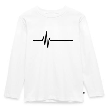 Frequenz Puls - Kinder Premium Bio Langarmshirt - Weiß - Vorne - AI Model Kid Female (0cm)