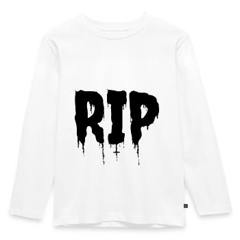 Rip Rest in Peace pastelgoth goth emo gothic metal - Kids' Premium Longsleeve Shirt - white - Front - AI Model Kid Female (0cm)