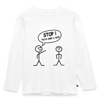 Strichmänchen Strichzeichnungen Meme Sprüche - Kinder Premium Bio Langarmshirt - Weiß - Vorne - AI Model Kid Female (0cm)