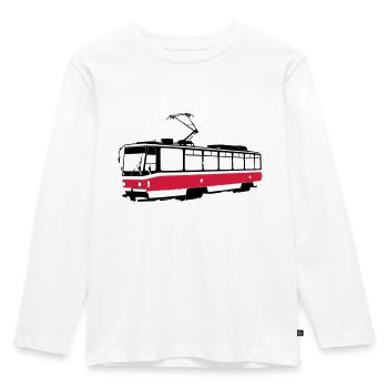 Brünner Straßenbahn - Kinder Premium Bio Langarmshirt - Weiß - Vorne - AI Model Kid Female (0cm)