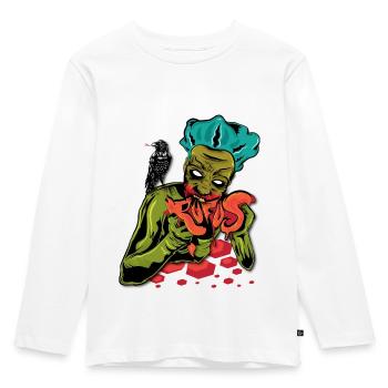 zombi - T-shirt manches longues Premium Enfant - blanc - Devant - AI Model Kid Female (0cm)