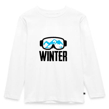 winter - Kids' Premium Longsleeve Shirt - white - Front - AI Model Kid Female (0cm)