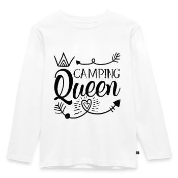 Cadeau chemise Camping Queen Adventure - T-shirt manches longues Premium Enfant - blanc - Devant - AI Model Kid Female (0cm)