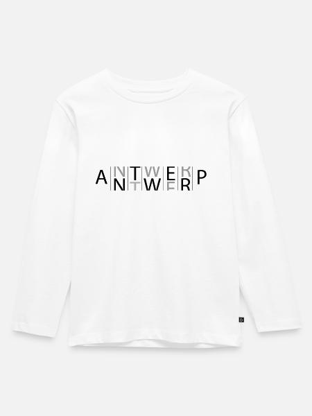 ANTWERP-Gitter - Kinder Premium Bio Langarmshirt - Weiß