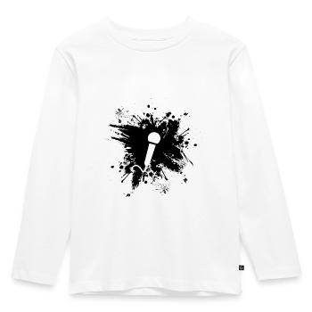 microphone - Kids' Premium Longsleeve Shirt - white - Front - AI Model Kid Female (0cm)