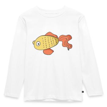 Poisson - T-shirt manches longues Premium Enfant - blanc - Devant - AI Model Kid Female (0cm)