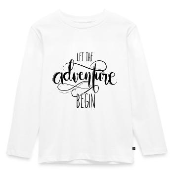 Adventure - Kids' Premium Longsleeve Shirt - white - Front - AI Model Kid Female (0cm)