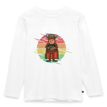 Viking - Kids' Premium Longsleeve Shirt - white - Front - AI Model Kid Female (0cm)