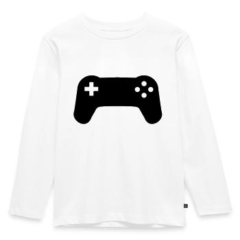 Controller console gamer player - Kids' Premium Longsleeve Shirt - white - Front - AI Model Kid Female (0cm)
