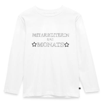 Employé de * Mois * - T-shirt manches longues Premium Enfant - blanc - Devant - AI Model Kid Female (0cm)