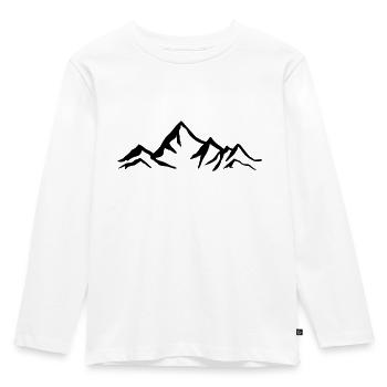 Mountain, mountains, glacier - Kids' Premium Longsleeve Shirt - white - Front - AI Model Kid Female (0cm)
