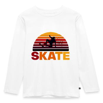 skate - T-shirt manches longues Premium Enfant - blanc - Devant - AI Model Kid Female (0cm)