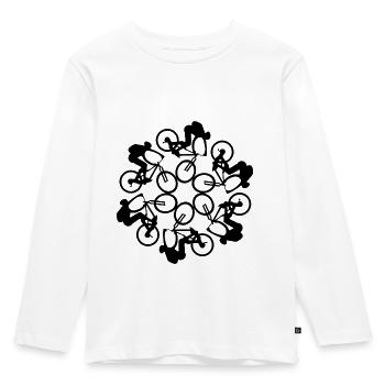 MTB mountain bikers - Kids' Premium Longsleeve Shirt - white - Front - AI Model Kid Female (0cm)