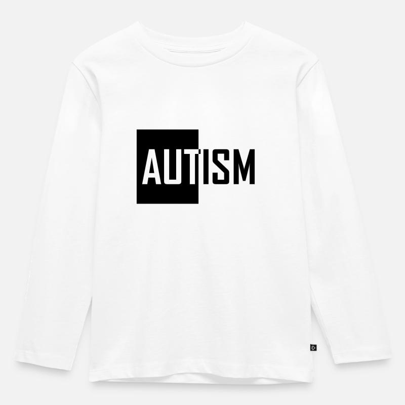 Autismus - Kinder Premium Bio Langarmshirt - Weiß