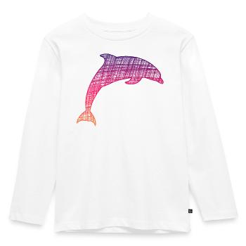 Delfi, Dolphin - Kinder Premium Bio Langarmshirt - Weiß - Vorne - AI Model Kid Female (0cm)