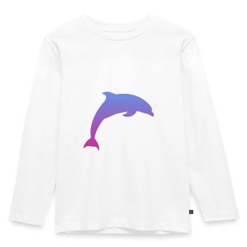 Delfin Dolphin - Kinder Premium Bio Langarmshirt - Weiß - Vorne - AI Model Kid Female (0cm)