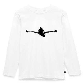 Rudern, Ruderboot - Kinder Premium Bio Langarmshirt - Weiß - Vorne - AI Model Kid Female (0cm)