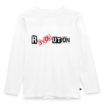 Revolution Love - Kinder Premium Bio Langarmshirt - Weiß - Vorne - AI Model Kid Female (0cm)
