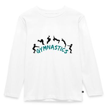 Gymnastics, gymnast - Kids' Premium Longsleeve Shirt - white - Front - AI Model Kid Female (0cm)