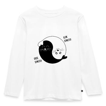 little sister // big sister Robbe, Kawaii - Kids' Premium Longsleeve Shirt - white - Front - AI Model Kid Female (0cm)