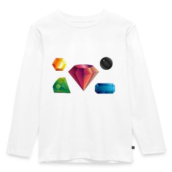 miner miner mine mine coal coal9 - Kids' Premium Longsleeve Shirt - white - Front - AI Model Kid Female (0cm)