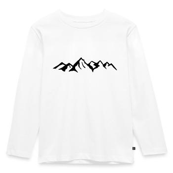 Mountain, mountains, glacier - Kids' Premium Longsleeve Shirt - white - Front - AI Model Kid Female (0cm)