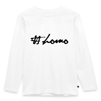 # homo - Kids' Premium Longsleeve Shirt - white - Front - AI Model Kid Female (0cm)