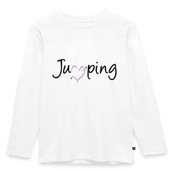 jumping trampoline girl jump jump gift - Kids' Premium Longsleeve Shirt - white - Front - AI Model Kid Female (0cm)