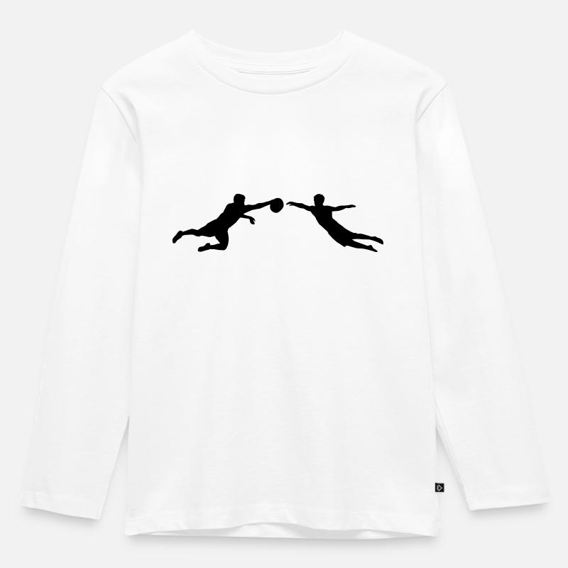 Ultimate Frisbee men - Kinder Premium Bio Langarmshirt - Weiß
