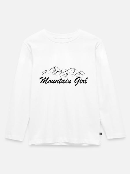 Bergmädchen - Kinder Premium Bio Langarmshirt - Weiß