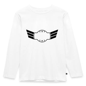 Abzeichen Symbol Personalisiert - Kinder Premium Bio Langarmshirt - Weiß - Vorne - AI Model Kid Female (0cm)