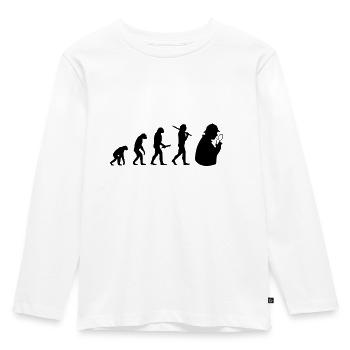 sherlock holmes Evolution Fortschritt Entwicklung - Kinder Premium Bio Langarmshirt - Weiß - Vorne - AI Model Kid Female (0cm)
